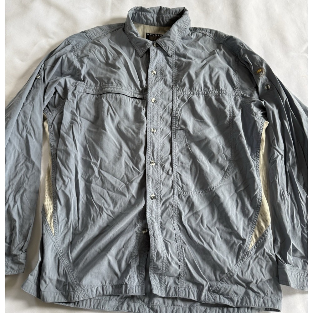 Mountain Hardwear Long Sleeve Blue Vented Outdoor Shirt Men's XL